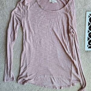 Madewell Soft Pink Long Sleeve Tee